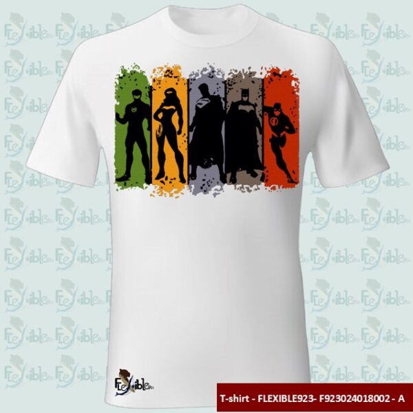 T-shirt-FLEXIBLE923-Superheroes - F923024018002